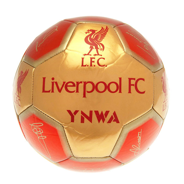 Liverpool FC YNWA Signatur Fodbold 1 Rød/Guld Rød/Guld Red/Gold 1