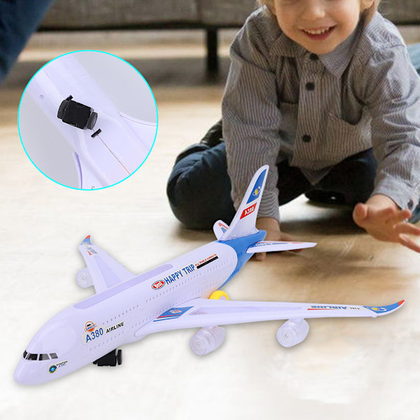 A380 Fly 43 cm Lang Elektrisk Modelflyvemaskine med Lyd og Lys Børnelegetøj Modelflyvemaskiner{YD} 0.1