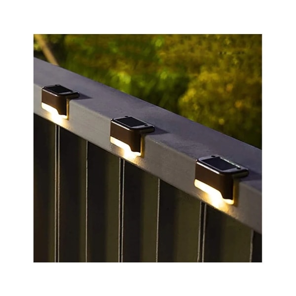 16 Pakning Solcellelamper for Utendørs Bruk, Vanntette LED Solcellelamper for Trapper, Gjerde, Hage, Terrasse og Gangvei【YD】