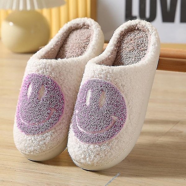 Tofflor Smiley Face Tofflor Dam Smile Tofflor Lila Lila Lila Purple 44-45