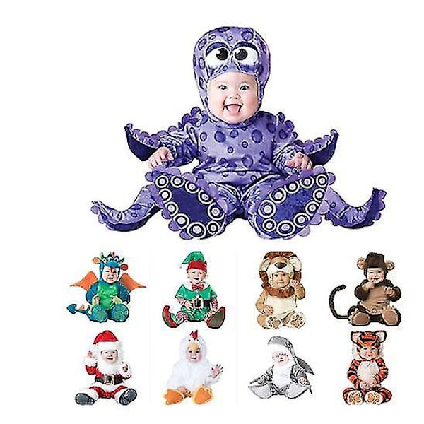 Jule-Tegneserie Kjole Ankomst Drenge Piger Halloween Dinosaur Kostume Romper Børnetøj Sæt Toddler Co-play Triceratops K style5 style5 80cm