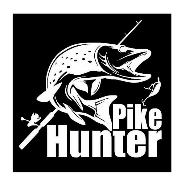 Pike Hunter Fiskehette Bakluke Side Vindu Dekal Bil Truck Klistremerke Dekorasjon