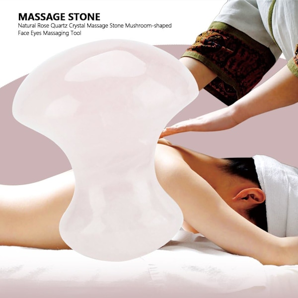 1 stk. Naturlig Pink Crystal Massage Sten Stav Svampehoved