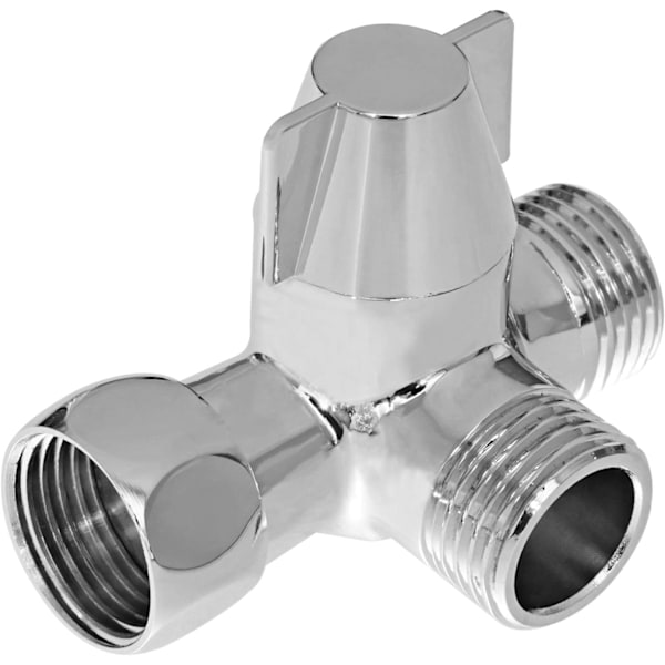 3-veis ventilbryter for dusj, hånddusj og takdusjarm, 3-veis solid messing, polert krom (PV8){YD}