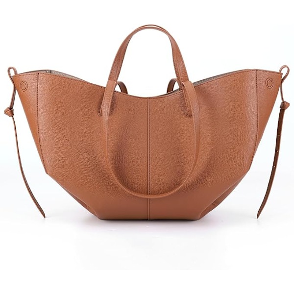 Leather bag for women, large shopping bag leather handbag crescent shoulder bag ladies cloth bag handbag work cloth bag handbag brown