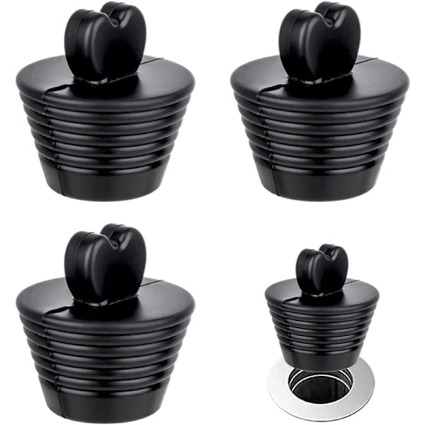 Badkarspropp, 3-pack Universal Silikon Diskbänkspropp, Silikon Badrumsavloppspropp för Diskbänk, Golvbrunn, Badrumsavloppspropp