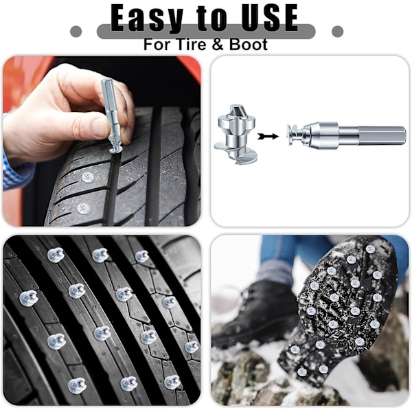 Dubbar Skodubbar Skodubbar Däckskruv Halkskydd 16st Metall-look Metal look one size