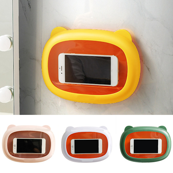 Väggmonterat Duschtelefonhållare 360-Graders Rotation Anti-Imma Touchskärm Green