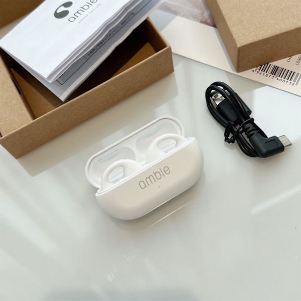 Kreativ In-Ear Stil Ambie Öronklämma Ben Bluetooth Headset White