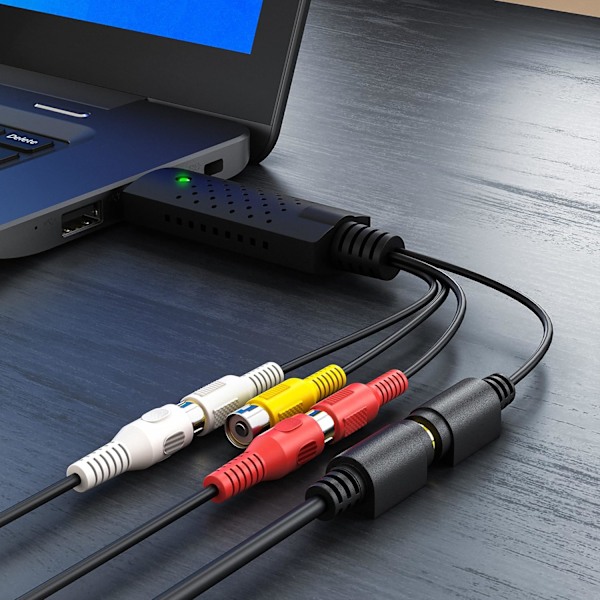 Bandspelare Capture Box Audio Video Konverterare Capture USB 2.0 Audio Video Grabber VHS Ny version Ny programvara kompatibel med Windows 10