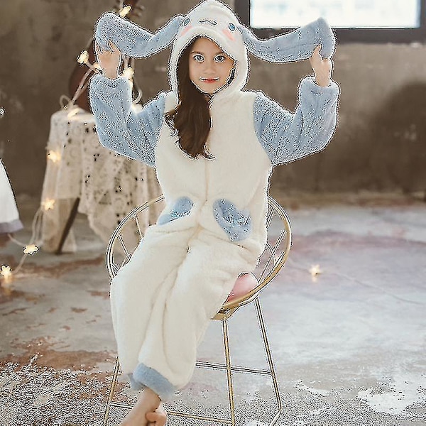 Sanrioed Plys Anime Cinnamoroll Vinter Flanel Børne Rompers Pige Dreng Småbørns Jumpsuit Spædbarnstøj Pyjamas Børne Jumpsuit Gave