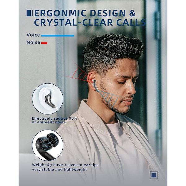 Bluetooth-kuulokkeet, langattomat 5.0 melunvaimennuksella