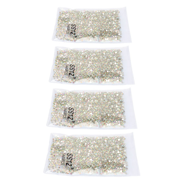 5760 stk krystallrhinestones utsøkt kutting flat bak runde rhinestones for DIY håndverk smykkedekorasjon 0.1