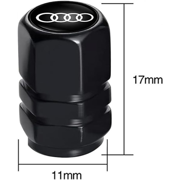 Ventilhattar för bildäck, dammskydd för Audi A1 A3 RS3 A4 A5 A6 A7 RS7 A8 Q3 Q5 Q
