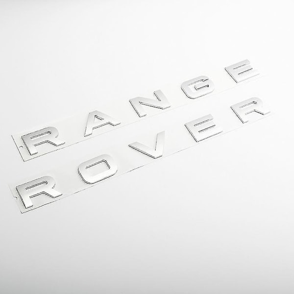 3D ABS Logo Range Rover Bokstäver Emblem Dekal Bil Främre Motorhuv Märke För Range Rover Sport Evoque L322 L320 L406 P38 Tillbehör【mo】 Matt Silver RR