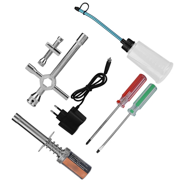 RC Nitro Starter Kit Hehkutulpan Sytytin Laturilla RC Kuorma-autolle Buggy Autolle HSP redcat (EU Pistoke){YD} 0.3
