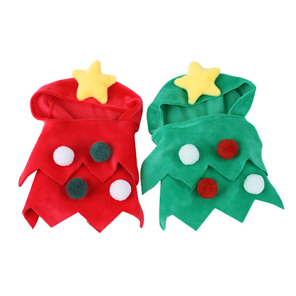 2pc Christmas pet costumes, creative Christmas tree designs, clothes, hats, clothes for dogs and pets