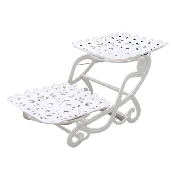 Kageopsats Dessert Holder Cupcake Kage Cookie Bakke Holder Buffet Frugt Holder Bryllup A Hvid