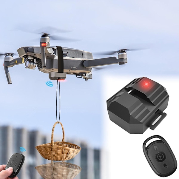 Universal RC Drone Airdrop for Drone Cargo Delivery Device Fishing Release System Wedding Scene, Search & Tool (1,6 pund kapasitet)