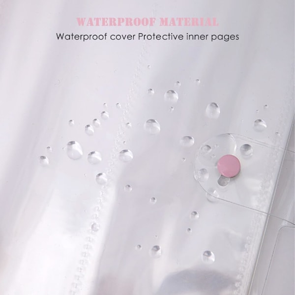 A5 pärm, 2-pack A5 transparent vattentät PVC-pärm, 6-rings mjuk anteckningsbok pärm lösblad bindningsskydd, påfyllningsbar anteckningsbok rund ringpärm