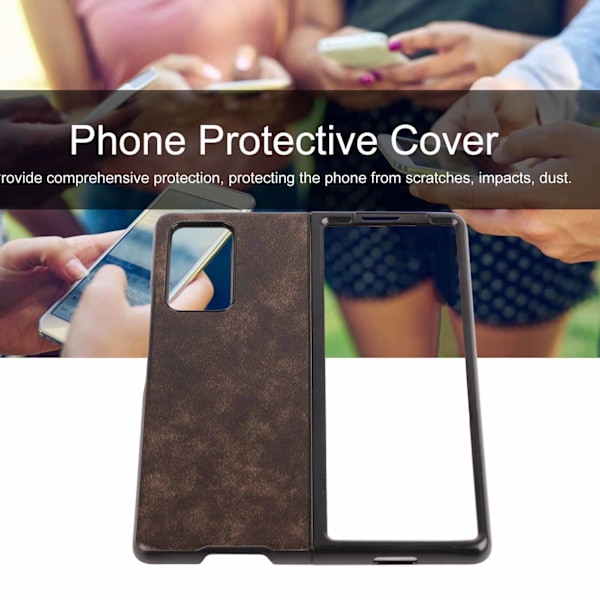 Mobilskal i läder för Samsung Galaxy Z Fold 2 Skyddsfodral Anti-Fall (Grön)