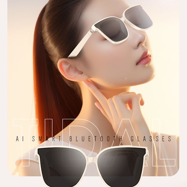Smarte Briller Med AI Teknologi Anti-UV Polarisering For[YD] black