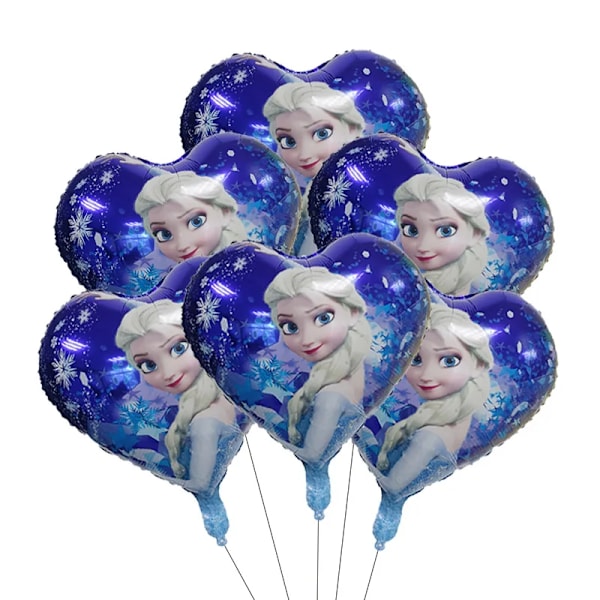 6 stk. 18 tommer Frozen Elsa balloner Anna Olaf Princess Helium Globos pige fødselsdagsfest bryllup baby shower dekorationer børnelegetøj 6 stk. E 6pcs E 18 inches