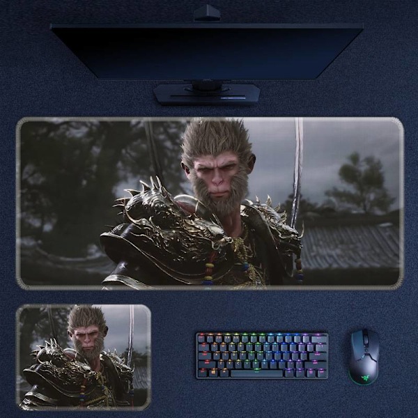 Black Myth Wukong Musemåtte Gaming Tastatur Pad Skrivebordspad Gaming Perifer Gave 111 111 900x400x4mm