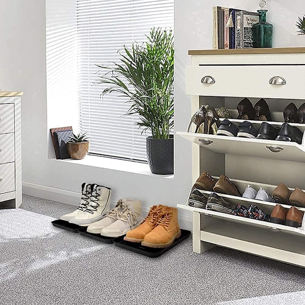 3 kpl Kenkätelineitä Kenkäteline Muovi Pieni Kenkämatto Valuma-allas Hylly Kenkäteline Kenkäteline Valuma-allas 35x27x3 cm