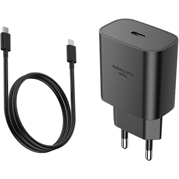 45W Europeisk USB Type C Superrask Lader Europeisk Reiseadapter Plugg for Samsung Galaxy S24 S23 S22 S21 Ultra Plus A25 A15 A53 A52 A14 iPhone Pixel