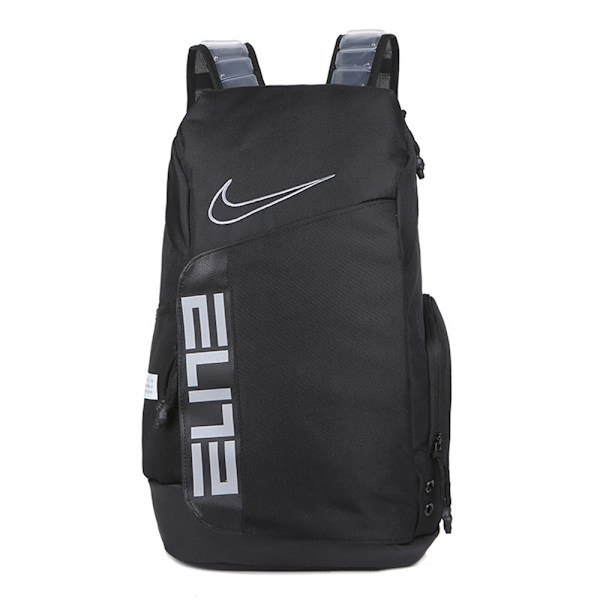 Nikes Elite Pro Basketboll Ryggsäck Skola Väska Vattentät Gym Sport Black Silver