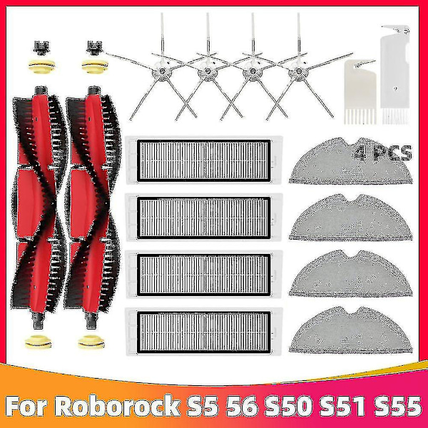 Reservdelar för Xiaomi Roborock S5 S50 S5 Max S6 S6 Maxv S6 Pure E4 E5 Robotdammsugare Huvudborste Sidoborste Hepa Filter M