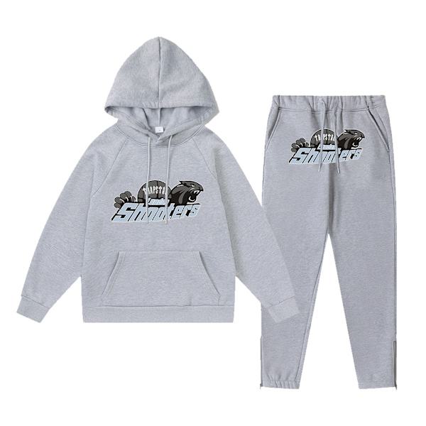 Høj kvalitet ny Trapst Tigerhoved Print Hætteklædt Plys Sweatshirt Mode Gradient Bogstav Casual Sport Sæt Print 05- Sort Print 05- Sort[YD] Print 05- Black XS