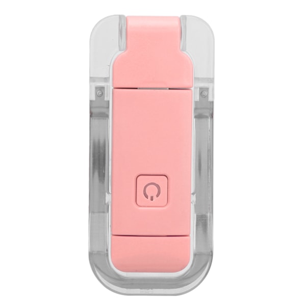 LED Bokmerke Lys USB Oppladbar 3 Lysstyrke Varmt Hvitt Lys Bærbar Klips På Leselys For Nattelesing Rosa 0.1