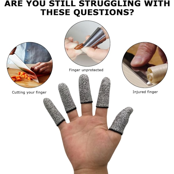 40 stk. fingerspidsbeskyttere, genanvendelige fingerbeskyttere, elastiske fingre