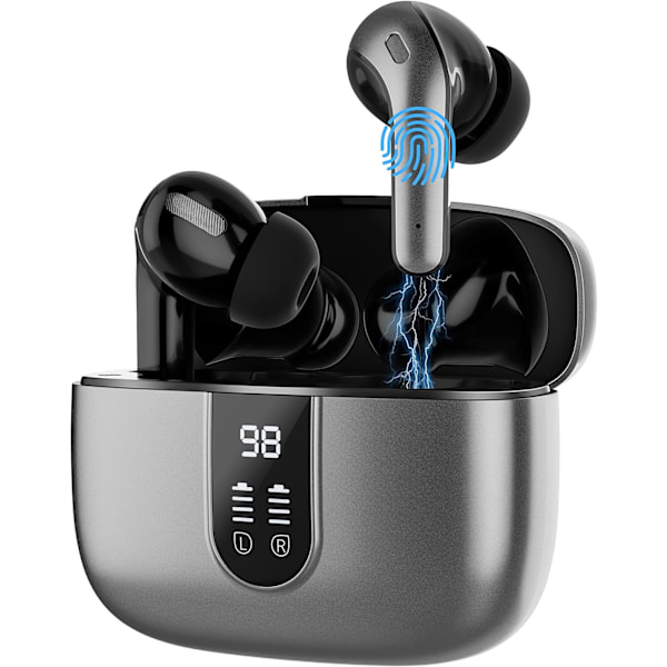 Bluetooth-hörlurar, trådlösa 5.0 med brusreducering