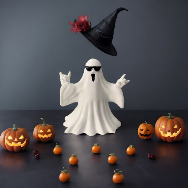 Amazonin uudet keskisormea näyttävät söpöt aave-Halloween-koristeet, joissa on keskisormea rakastava aave Sunglasses Ghost