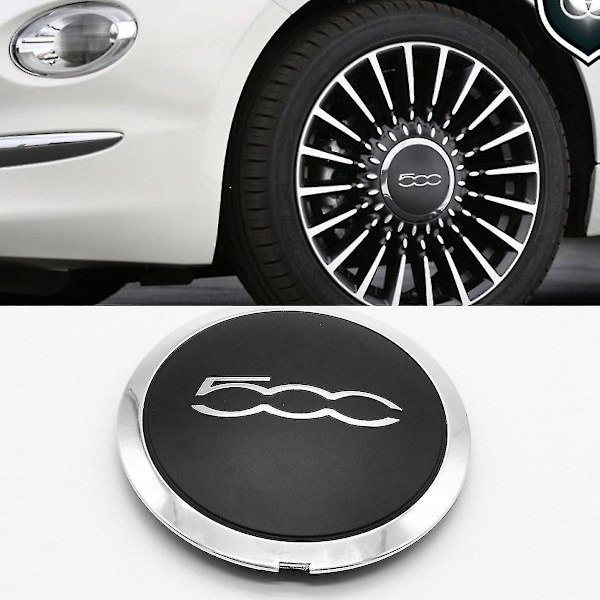 133 mm navkapsler for Fiat 500 hjul Senter navkapsler Sølv