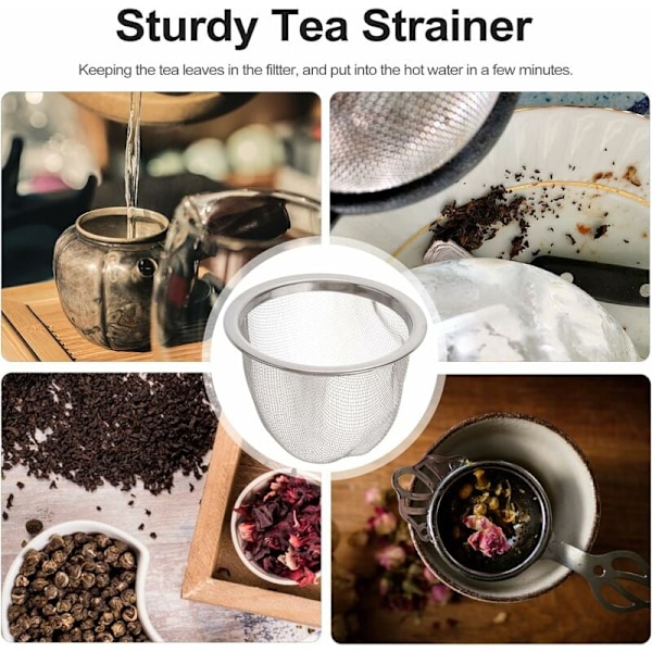 Te-si udskiftning: 8 stk. te-si indsats i rustfrit stål te-infusionsenhed løs te-si til te- og kaffemaskine 6,5x4,5 cm