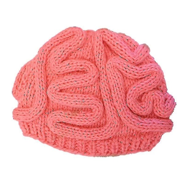 Morsom Parodi Hjernehatt Heklet Strikket Beanie Voksen Barn Vinter Forferdelig Hjerne Halloween Cosplay Rekvisitter Ks7