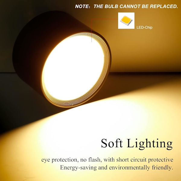 LED loftspot Black Varm Hvid 3000K 12W Sæt med 2 Loftlampe Stue Spisestue Køkken Gang Soveværelse Ø120MM