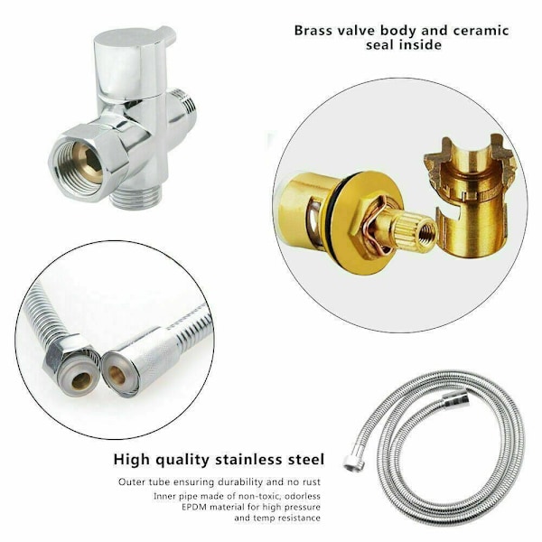 Brusehoved Toilet Bidet Sprayer Håndholdt Håndvaskhane SET 1