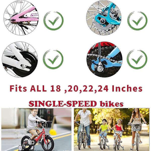 Barncykelstabilisatorer 18 20 22 24 tum justerbart stöd Barncykelhjul{GKS}