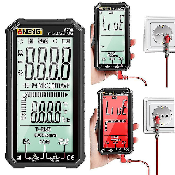 Digital Smart Multimeter Transistortestare Auto Elektrisk Kapacitans