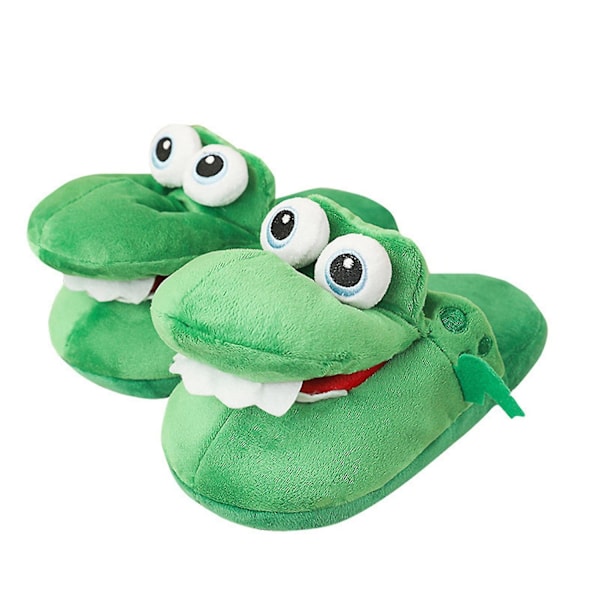 Krokotiili-Plush-Tossut Avoimella Suulla Puuvilla-Tossut Liikkuvalla Suupinnalla WELLNGS Lapsille For Kids 35-38(25cm)