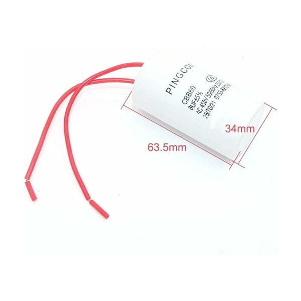 stk. CBB60 AC 450V Cylinder Motor Drift Kondensator Driver 2 Ledninger CBB60【10UF】