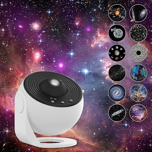 Nattlys Galaxy Projektor Stjernehimmel Projektor 360 Rotasjon Planetarium Lampe For Barn Soverom Valentinsdag Gave Bryllupsdekorasjon