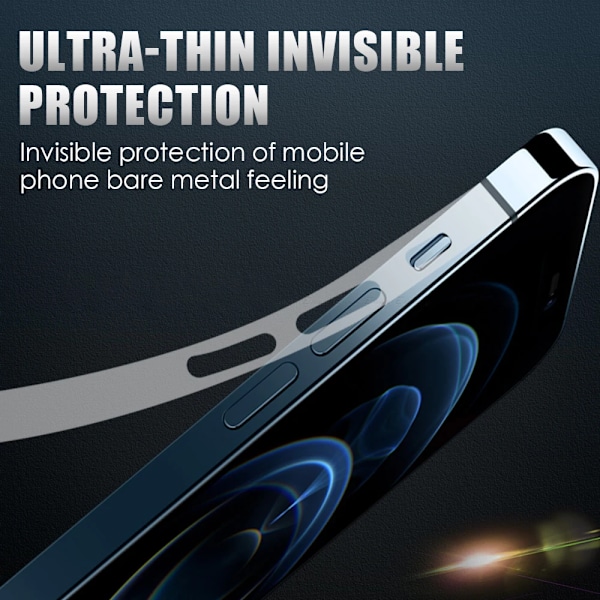 2 stk Transparent Side Film for Apple iPhone 15 14 Pro Max Plus Hydrogel Film for iPhone 12 13 Mini Telefon Kantbeskyttelse Klar Clear For iPhone 13 mini