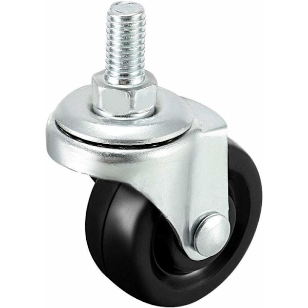 4-pack 40 mm gummihjul med M8 gängstång【YD】