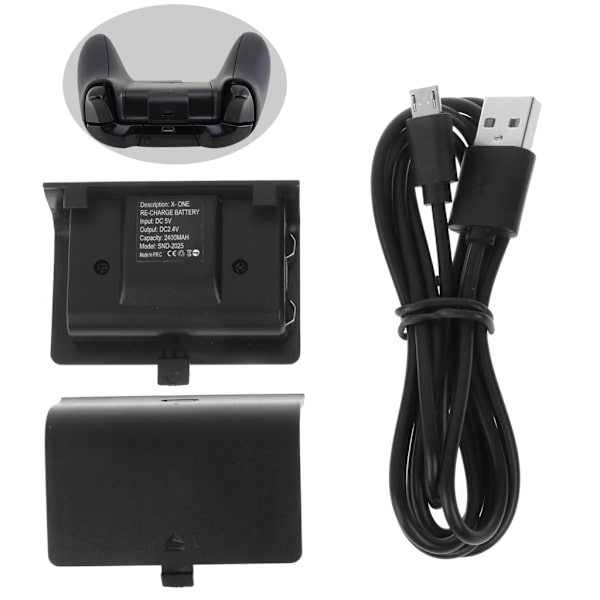 Nytt NI-MH 2400MAH laddningskit Uppladdningsbart batteripaket + USB-kabel för Xbox One